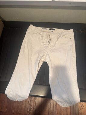 Nine West Men's White Straight Jeans